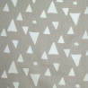 Algodón estampado MOMY Lino / Blanco